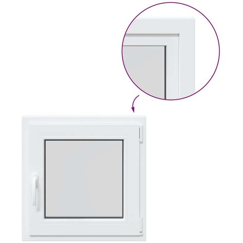 vidaXL podrumski prozor "RISOR" 50x50 cm Okretno-nagibni DIN desni bijeli Cijene