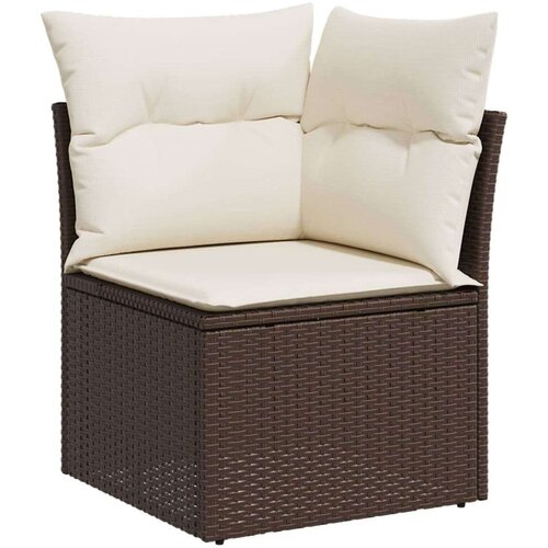 vidaXL 11-dijelni set vrtnih sofa od poliratana s jastucima smeđi Cijene