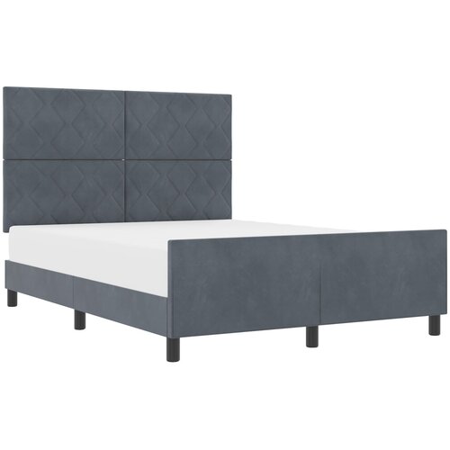 VidaXL Krevet s okvirom Tamno siv 140x200 cm Bar&amp;scaron;un Slike