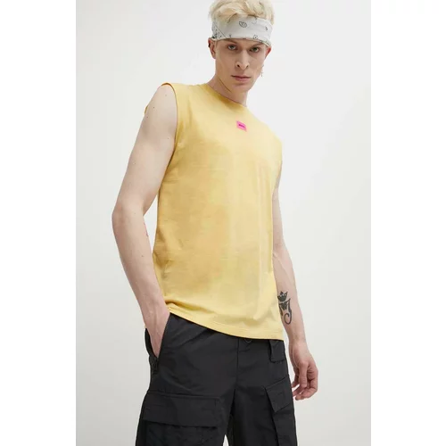 Hugo Pamučna majica za muškarce, boja: žuta