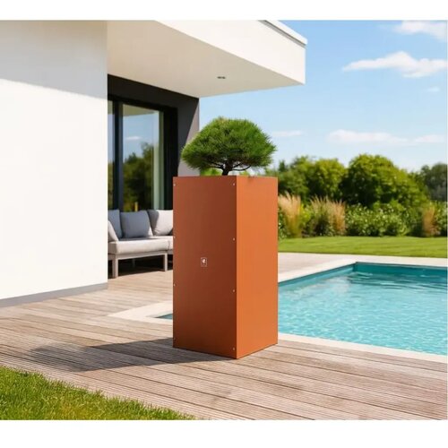 Herstera Garden Cube High | Metalni vanjski stup za sadnju | 250 L | Rđa - BRANDED IN EU Cijene