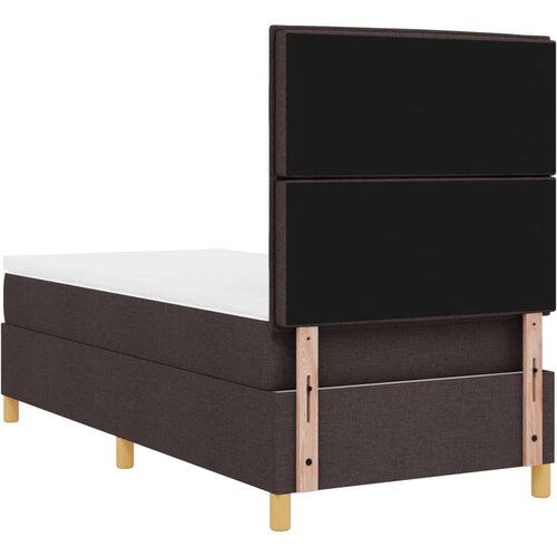 Box Spring Krevet Tamnosmeđi Drvo 100 x 200 cm Krevetni Okvir Slike
