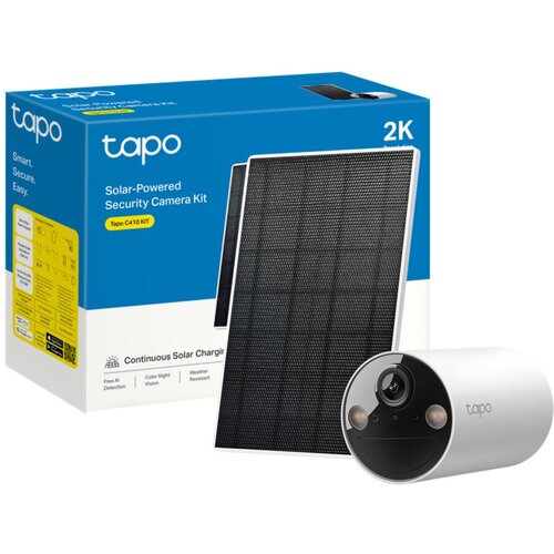 Tp-link Tapo C410 KIT Solar Powered security camera kit, 1 x Tapo C410, 1 x Tapo A201, 2K, 2.4 GHz, solar... Cijene