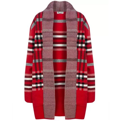 Pri WARM Sweater. Checkered cardigan overlay Cene
