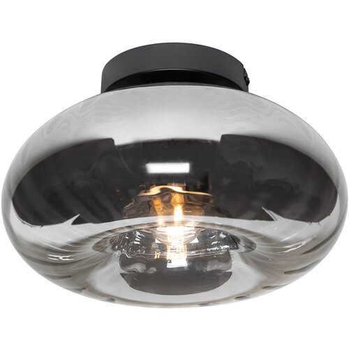 QAZQA Smart plafondlamp zwart met smoke glas incl. Wifi P45 - Ayesha Cene