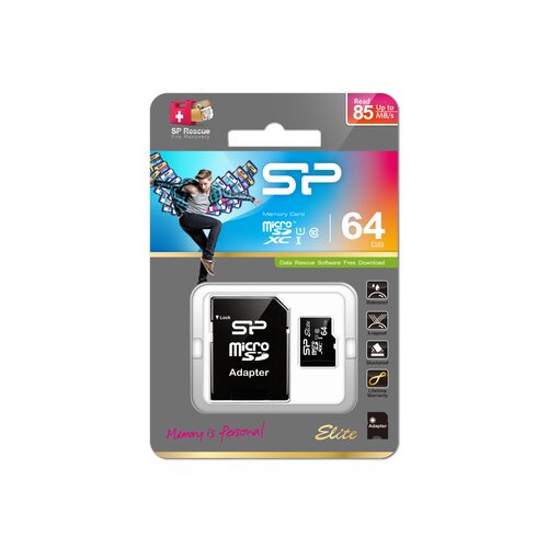 Silicon Power memorijska kartica SDXC 64GB + SD adapter Slike