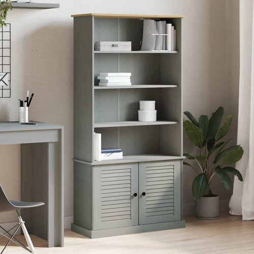  Regal za knjige VIGO sivi 85 x 35 x 170 cm od masivne borovine Cijene