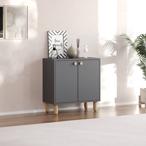 Hanah home lina - anthracite anthracite multi purpose cabinet Cene