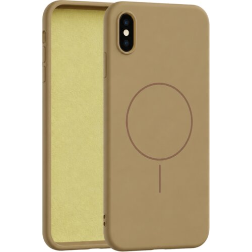 Apple velvet touch magsafe maska za iphone xs max - zlatna Cene