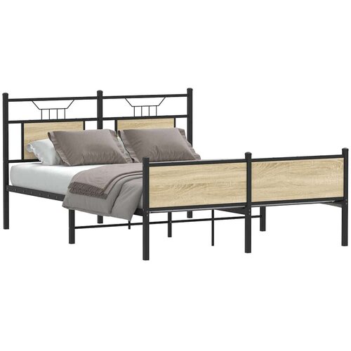 VidaXL okvir kreveta bez madraca boja hrasta sonome 140x190 cm drveni Slike