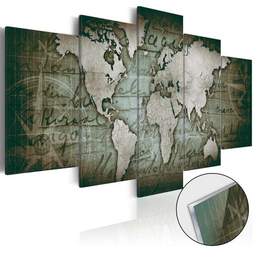  Slika na akrilnom staklu - Acrylic prints – Bronze map III 100x50 Cijene