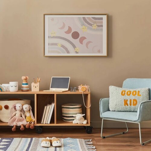  Plakat - Phases of the Moon with a Rainbow 90x60 Zlatni okvir s margom Slike