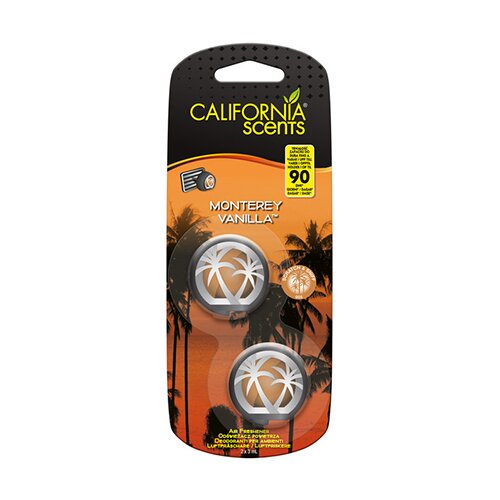 California Scents Mini Diffuser Monterey Vanilla miris za auto 2 x 3 ml Cijene