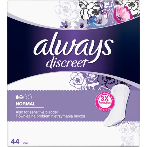 Always Discreet Normal vložki za inkontinenco 44 kos