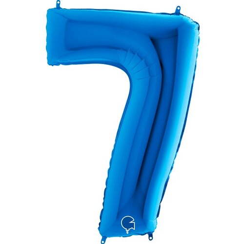 balon broj 7 plavi sa helijumom Slike