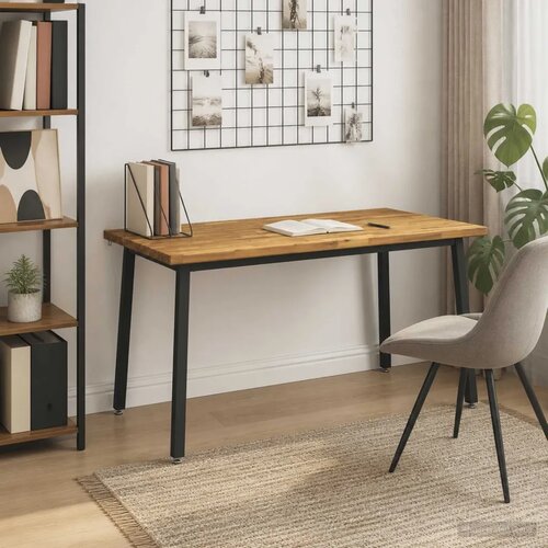  140 x 80 x 75 cm Čvrsto drvo akacije Bijela i crna Pravokutni - Bijela i crna 140 x 80 x 75 cm Četvrtasto Slike