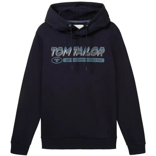 Tom Tailor Sweater majica noćno plava / golublje plava / bijela