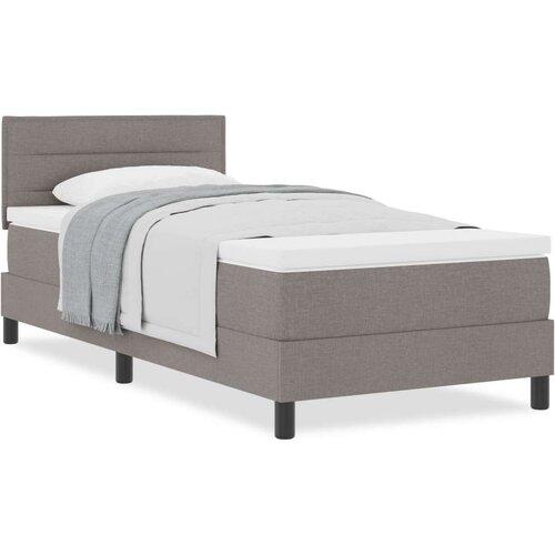 Box Spring Krevet s Madracem Taupe 90x190 cm Tkanina Slike