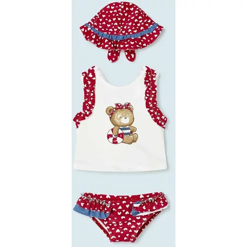 Mayoral Newborn Dvodijelni kupaći kostim za bebe boja: crvena