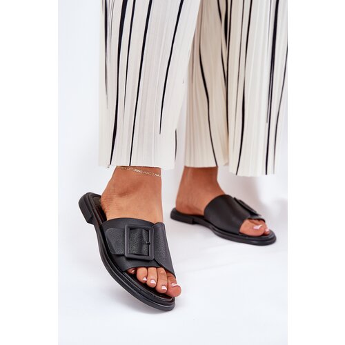 S. BARSKI Ladies leather sandals with buckle D&amp;amp;A Slike