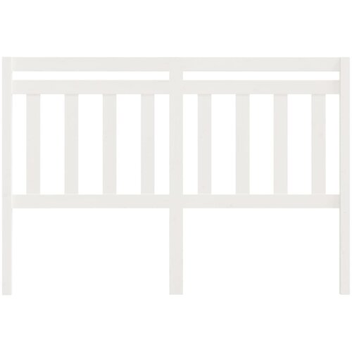  Uzglavlje za krevet bijelo 166 x 4 x 100 cm od masivne borovine Slike