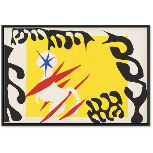  Slika - Henri Matisse &amp;ndash; Nightmare of the White Elephant 120x80 U crnom drvenom okviru Slike