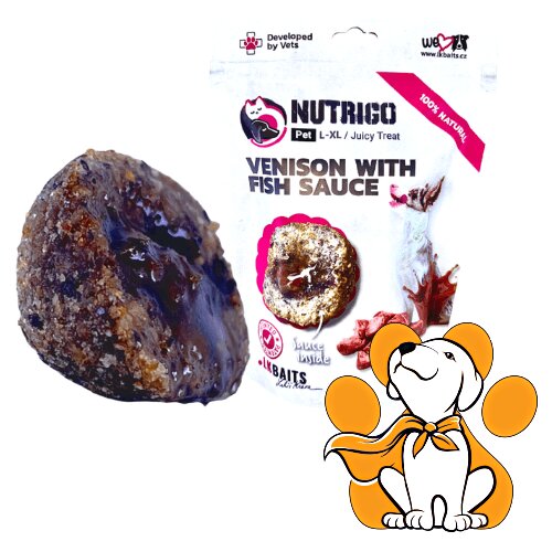 LK Baits Nutrigo Dog Treat Venison with Fish Sauce L/XL 200g, Sočna Nagrada Cene