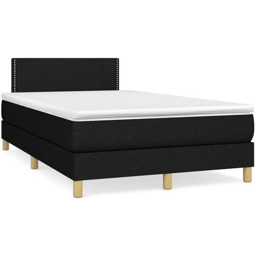  The Living Store Box spring postelja z vzmetnico črna 120x190 cm blago - Box Spring Postelja, (21511967) Cene