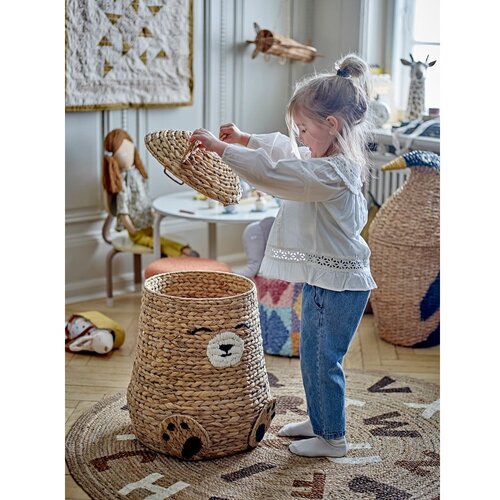 Bloomingville Mini Otro&amp;scaron;ka &amp;scaron;katla za shranjevanje iz vodne hijacinte v naravni barvi &amp;oslash; 40x57 cm Timone &amp;ndash; Slike