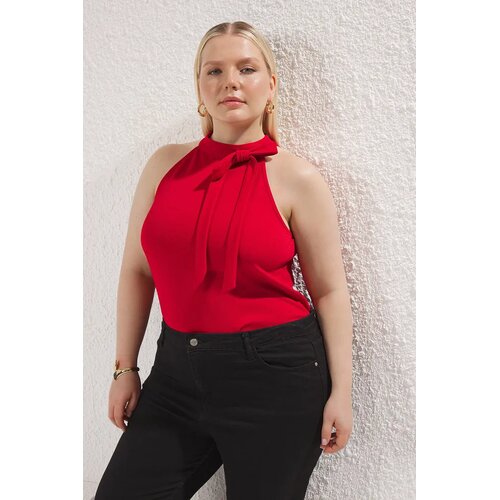 Trendyol ženska bluza Tbbss25Af00007, crvena Slike