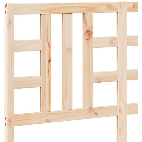  Uzglavlje za krevet 141 x 4 x 100 cm od masivne borovine Slike