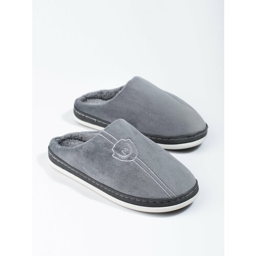 SHELOVET Men's soft grey slippers Slike