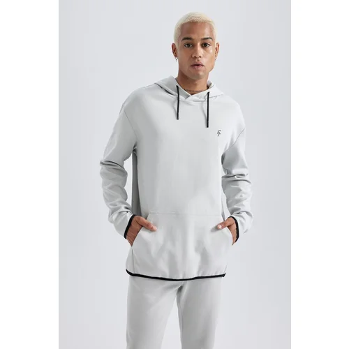 Defacto Fit Standard Fit Hooded Printed Sweatshirt