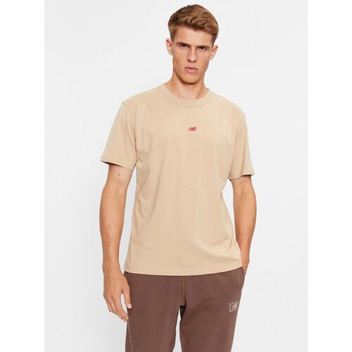 New Balance Majica Athletics Remastered Graphic Cotton Jersey Short Sleeve T-shirt MT31504 Rjava Regular Fit Slike