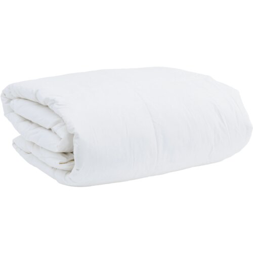 vidaXL Odeja Drugo z blazino 3 pcs Bela 240 x 260 cm Puh Cene