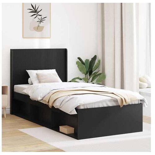 vidaXL Uzglavlje Crna Konstruirano drvo - Crna 75 cm Cijene