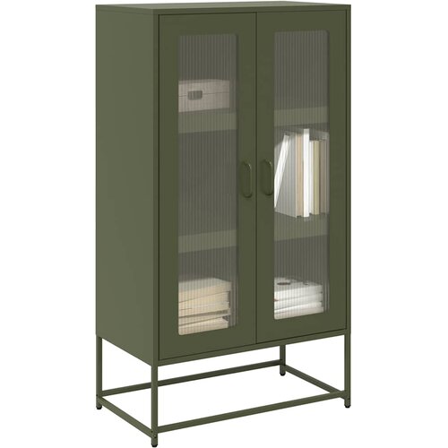  Visoka ploča maslinasto zelena 68x39x123 cm čelik Cene
