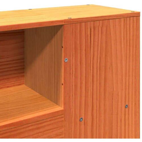 VidaXL Krevet s regalom za knjige bez madraca 140x200 cm od borovine Slike