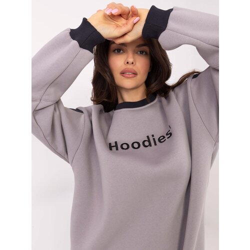 My Red Lips Sweatshirt-EM-BL-983.10X-light gray Cene