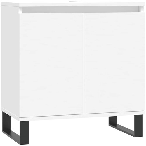 Maison Chic Kopalniška omarica - Kopalniški kabinet bela 58x33x60 cm inženirski les, (21794860) Cene