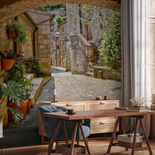  Foto tapeta - Provincial alley in Tuscany 343x256 Samoljepljiva Slike
