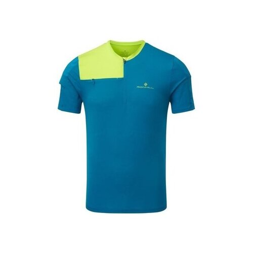 Ronhill Mens Tech Ultra 12 Zip Tee Blue Slike
