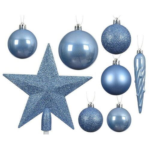 Decoris Set kuglica za božićno drvce (Plava, Polistirol, 33 Kom.) Cijene
