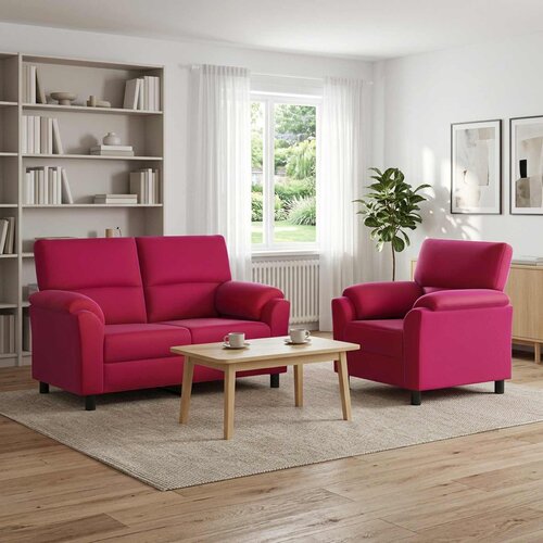  Set sofe 2 pcs Vinska crvena Baršun Cene