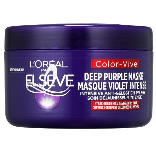 L´Oréal Paris Elseve Color-Vive Deep Purple Mask maska za kosu plava kosa sijeda kosa 250 ml za ženske Cijene