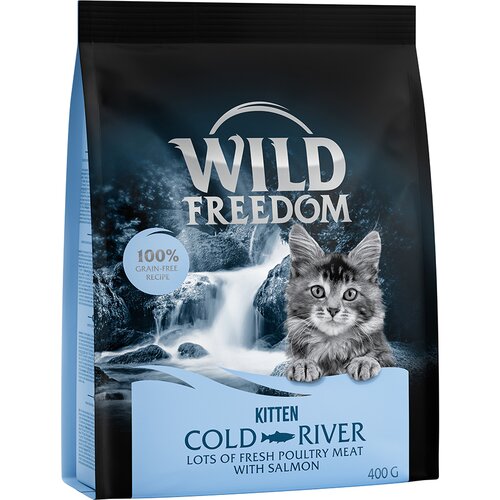 Wild Freedom suha mačja hrana 2 x 400 g po posebni ceni! - Kitten "Cold River" losos - recept brez žit Cene