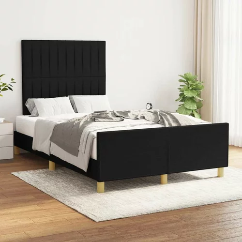  Okvir za krevet s uzglavljem crni 120 x 200 cm od tkanine