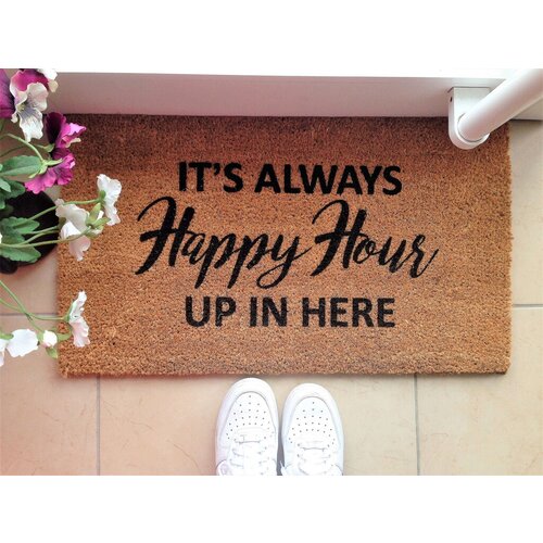 Aberto Design Otirač Happy Hour, 70x40 cm, Smeđi Cene