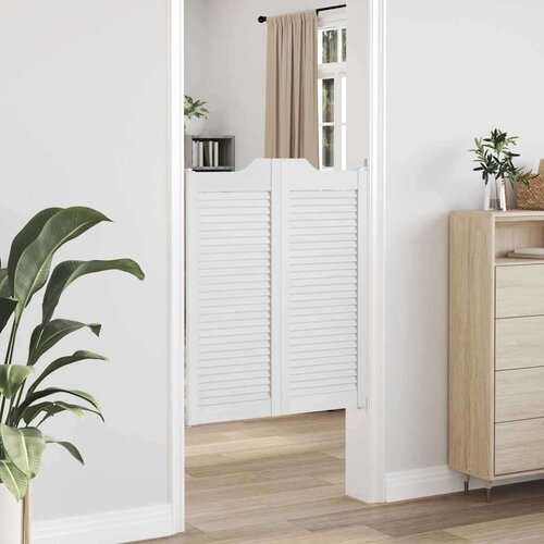 vidaXL Nihajna vrata Louvred Design 1 par Bela 100x80 cm Cene