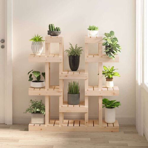  Stalak za biljke 104 5 x 25 x 109 5 cm od masivne borovine Slike